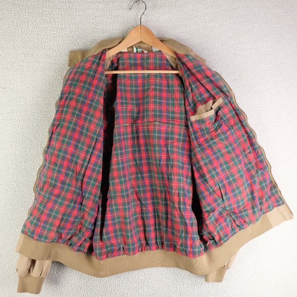 Vintage Izod Lacoste Herrington Jacket Mens Extra Large Beige Bomber Oversized - Picture 8 of 12